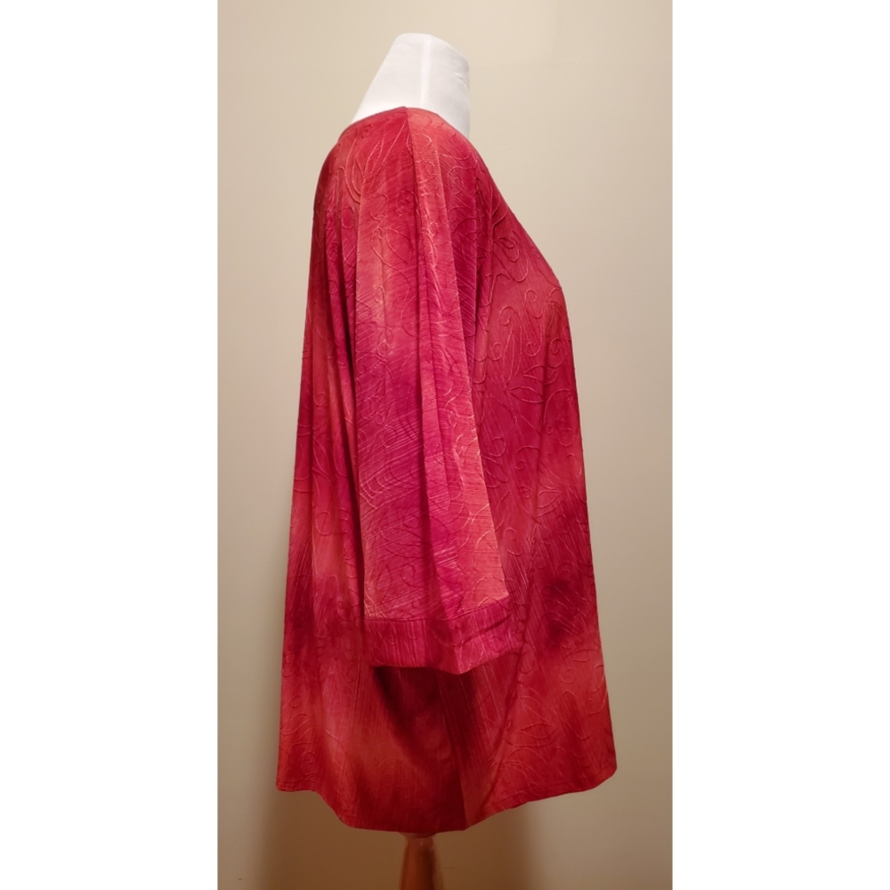 Avenue Red/Orange Top w/Tie - Picture 5 of 5